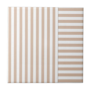 beige white stripe pattern tile