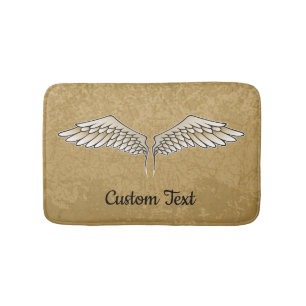 Beige Wings Bathroom Mat