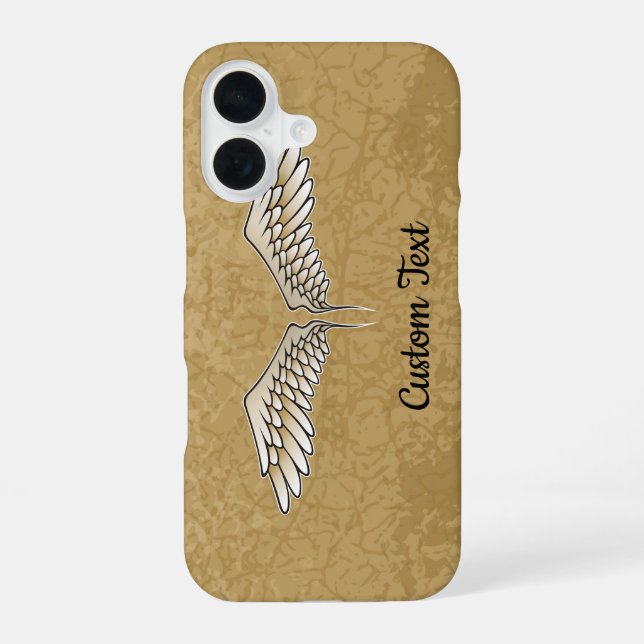 Beige Wings iPhone Case (Back)