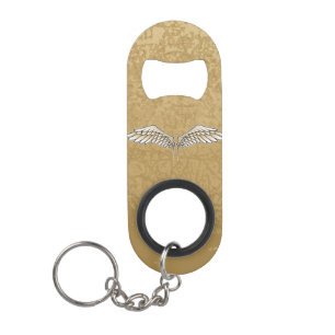 Beige Wings Keychain Bottle Opener