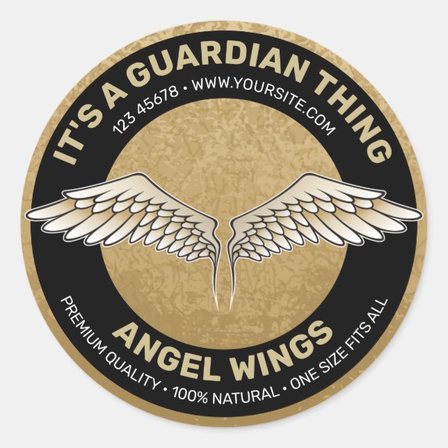 Beige Wings Label (Front)