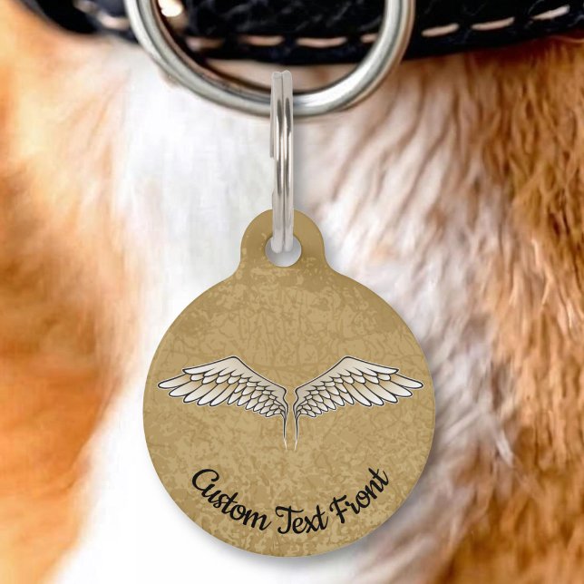 Beige Wings Pet ID Tag (Creator Uploaded)
