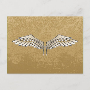 Beige wings postcard