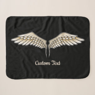 Beige Wings Sherpa Blanket