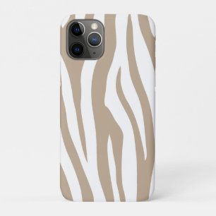 Beige zebra Case-Mate iPhone case