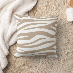 Beige zebra cushion