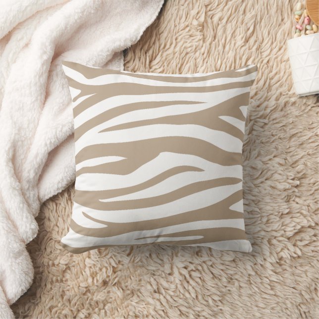 Beige zebra cushion (Blanket)