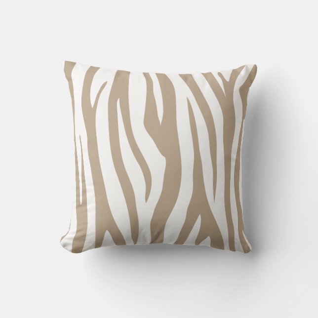 Beige zebra cushion (Front)