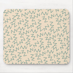 Beige Zig Zag Stylish Desk Accessory Mouse Pad