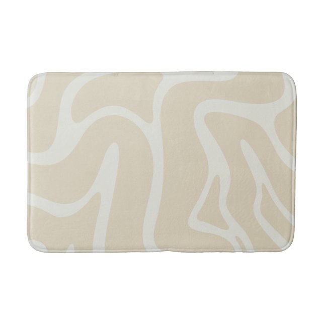 BeigeCream Organic Contemporary Minimalistic Bath Mat (Front)