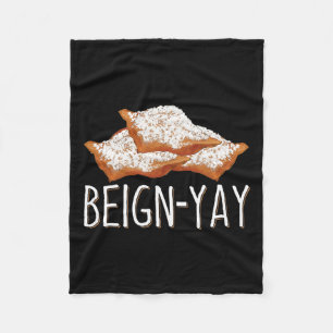 Beign-yay Quote For A Beignet Byker Fleece Blanket