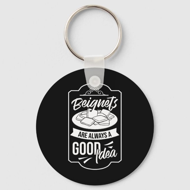 Beignet New Orleans French Quarter  Key Ring (Front)