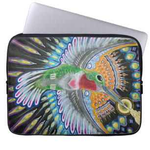 Beija Flor ("Flower Kisser") Hummingbird Painting Laptop Sleeve