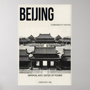 Beijing Architecture Art Print, Forbidden City Poster