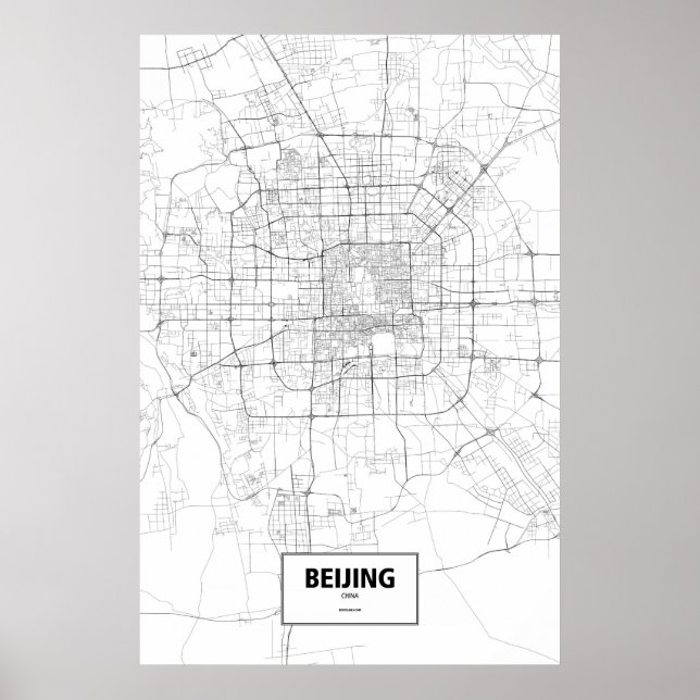 Beijing, China (black on white) Poster (Front)