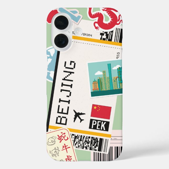 Beijing China Boarding Pass Case-Mate iPhone Case (Back)