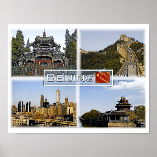 Beijing - China - Mosaic - Poster