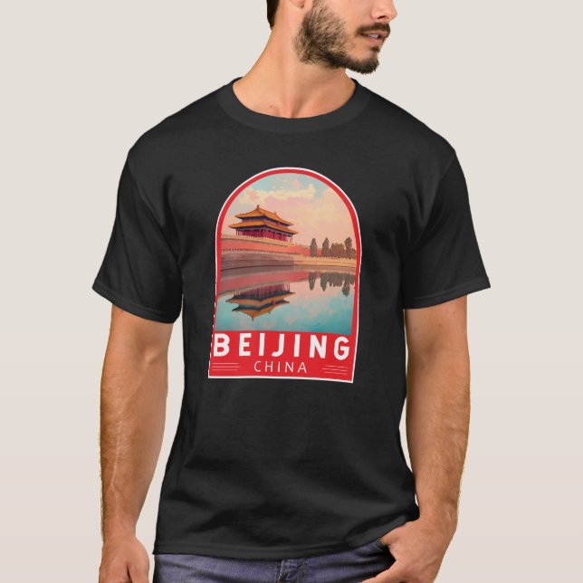 Beijing China Travel Art Emblem T-Shirt (Front)