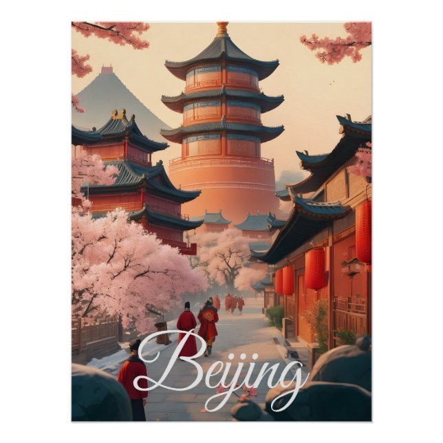 Beijing China Travel Poster (Front)