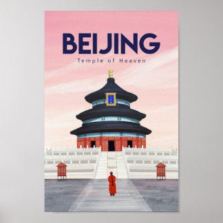 Beijing China travel poster