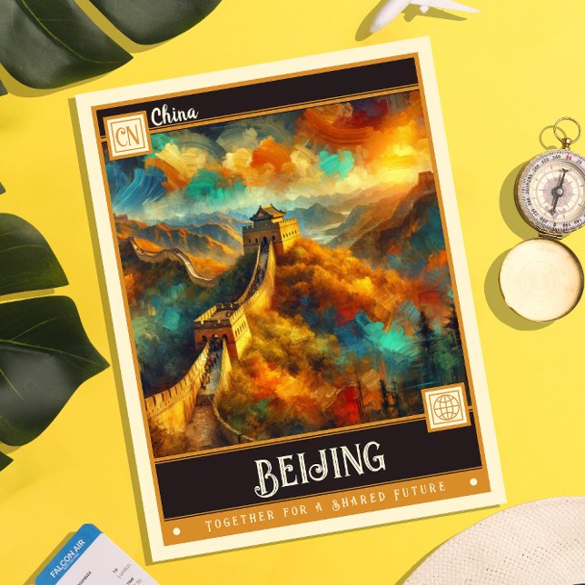 Beijing, China | Vintage Painting Postcard (Creator Uploaded)