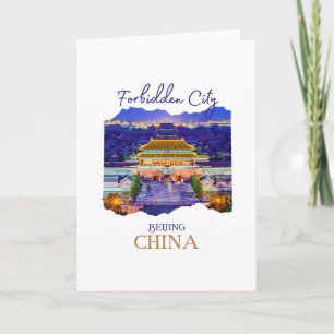 Beijing City Forbidden China Souvenir Men Boys Wom Card