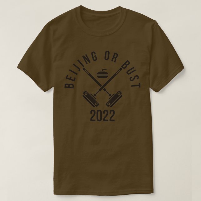 Beijing or Bust Curling T-Shirt (Design Front)