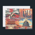 Beijing Postcard - Artsy<br><div class="desc">Inspired by my trip to Beijing,  bringing together all of the key landmarks of the city in an art deco design</div>