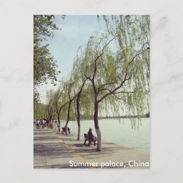 Beijing summer palace lake and trees postcard (Front)
