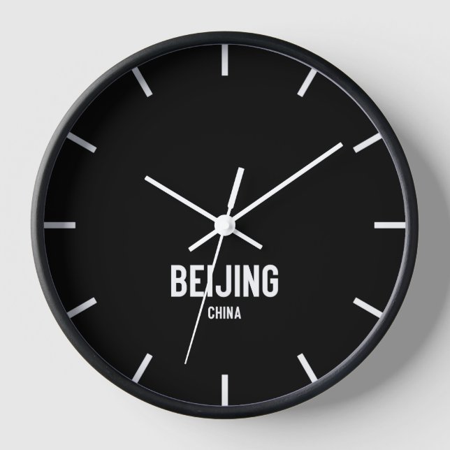 Beijing Time Zone Newsroom Wall Clock (Front)