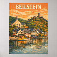 Beilstein Germany Vintage Travel Art