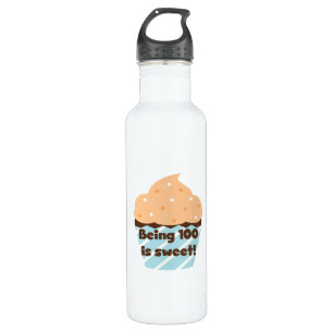 Being 100 is Sweet Birthday T-shirts and 710 Ml Water Bottle