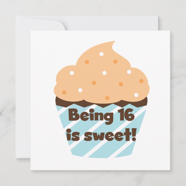 Being 16 is Sweet Birthday T shirts and Gifts Card (Front)