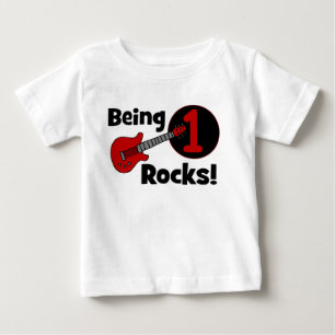 Being 1 Rocks! Personalised Baby's 1st Birthday Baby T-Shirt