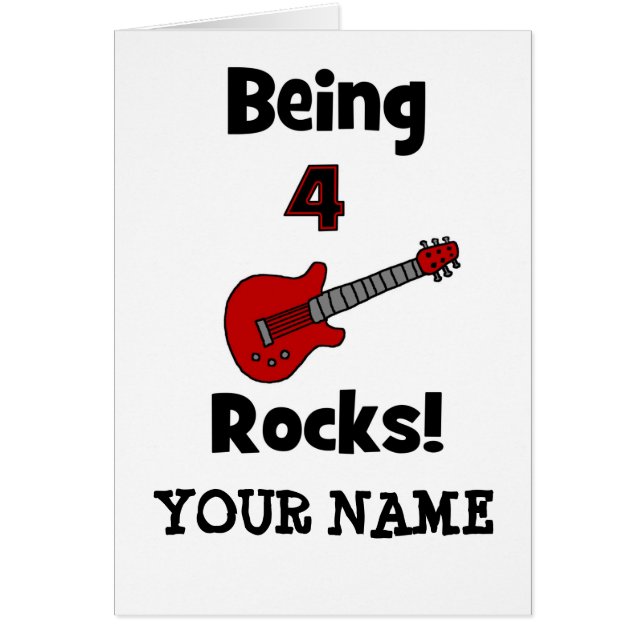 Being 4 Rocks! Guitar Design (Front)