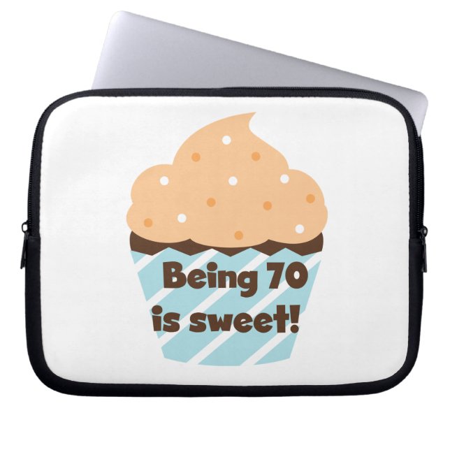 Being 70 is Sweet Birthday T-shirts and Gifts Laptop Sleeve (Front)