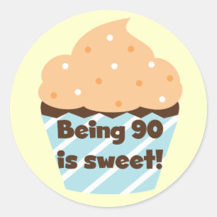 Being 90 is Sweet Birthday T-shirts and Gifts Classic Round Sticker