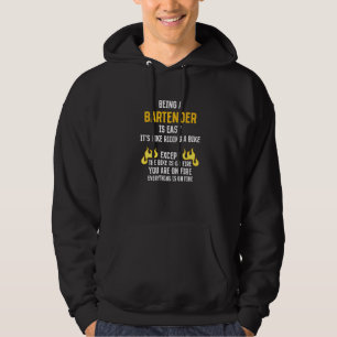 Being a Bartender Is Easy Bartending Humor Mixolog Hoodie