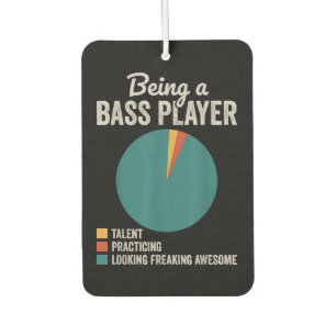 Being a Bassist Musician Funny Bass Guitar Player Car Air Freshener