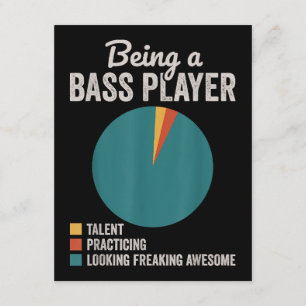 Being a Bassist Musician Funny Bass Guitar Player Enclosure Card