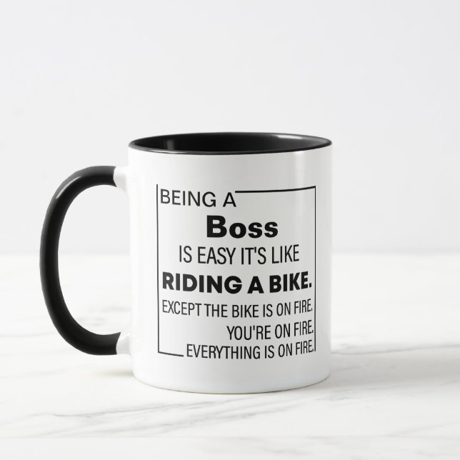 Being A Boss Is Easy,Boss Custom Gift Boss Mug (Left)