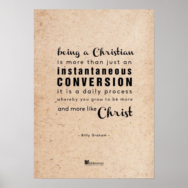 Being A Christian Poster (Front)