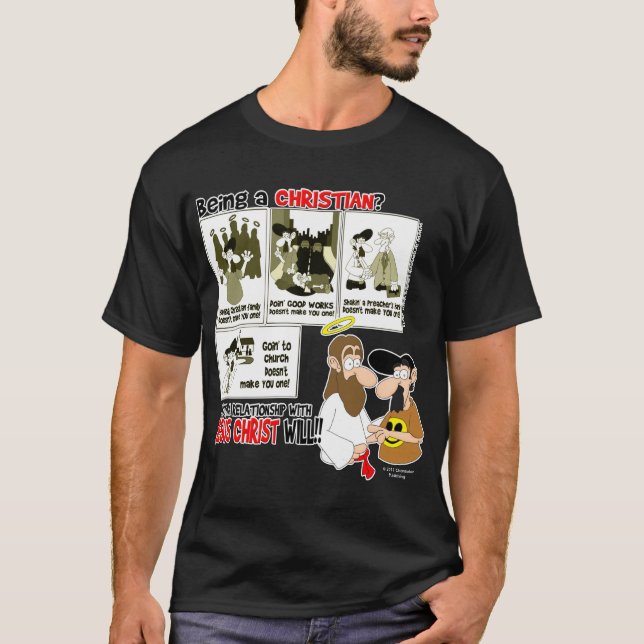 Being A Christian (Sepia) T-Shirt (Front)