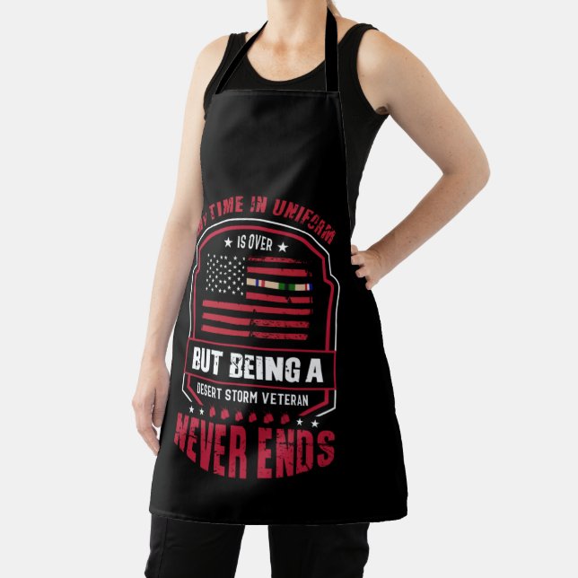 Being A Desert Storm Veteran Never Ends Apron (Insitu)