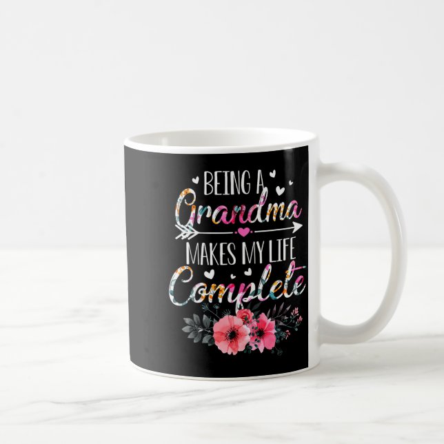 Being A Grandma Makes My Life Complete Announcemen Coffee Mug (Right)