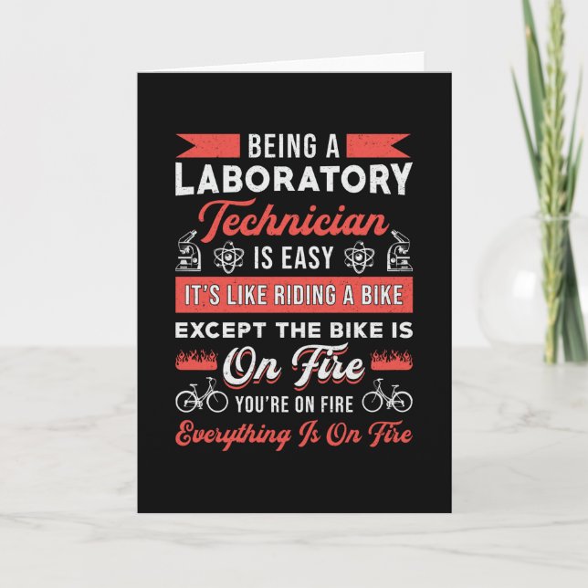 Being A Laboratory Technician Science Lab Tech Card (Front)