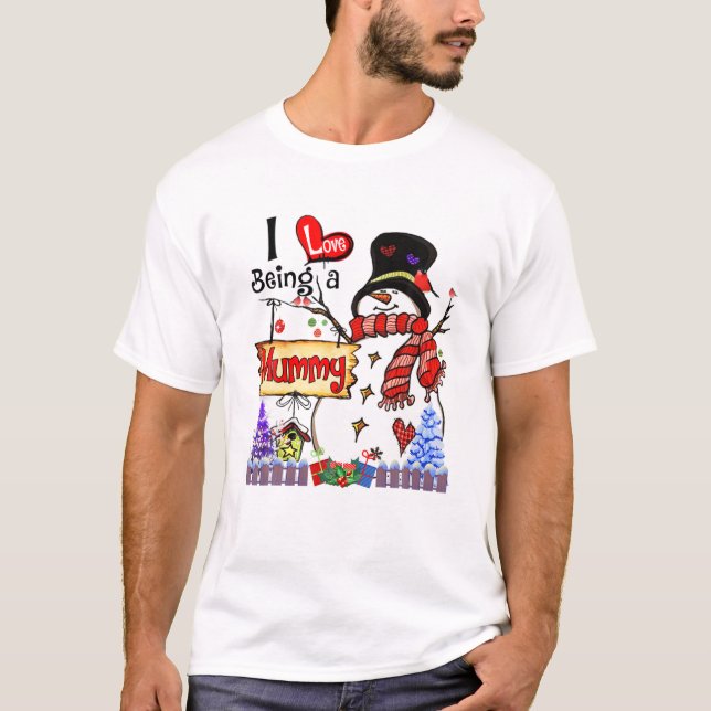 Being A Mummy Snowman T-Shirt (Front)