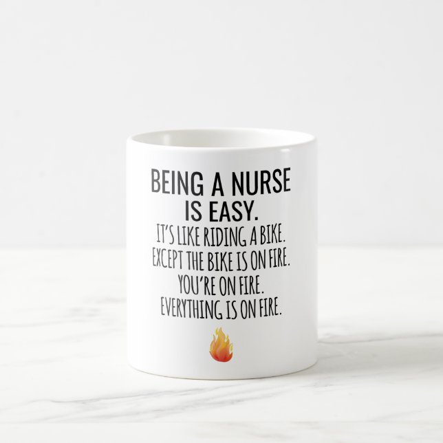 Being A Nurse Is Easy It's Like Riding A Bike Coffee Mug (Center)