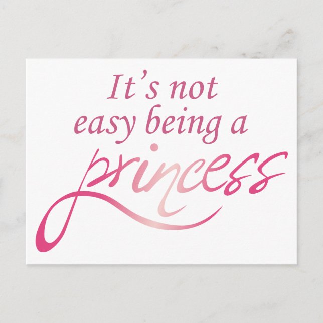 Being a Princess Postcard (Front)