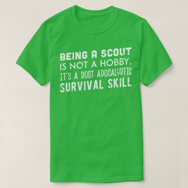 BEING A SCOUT IS NOT A HOBBY white T-Shirt (Design Front)